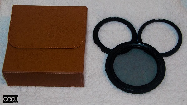 Nisi V5 Case with adapter rings and landscape polariser